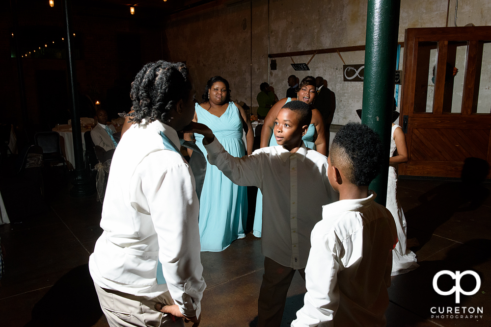 Dance off at the reception.