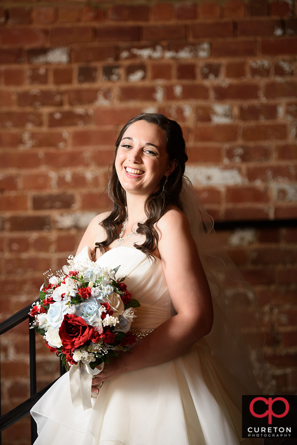 Laughing bride.