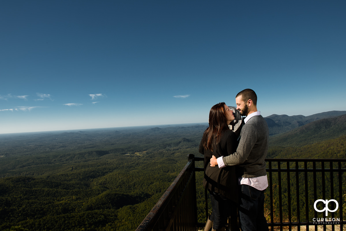 Engaged Couple at the lookout.