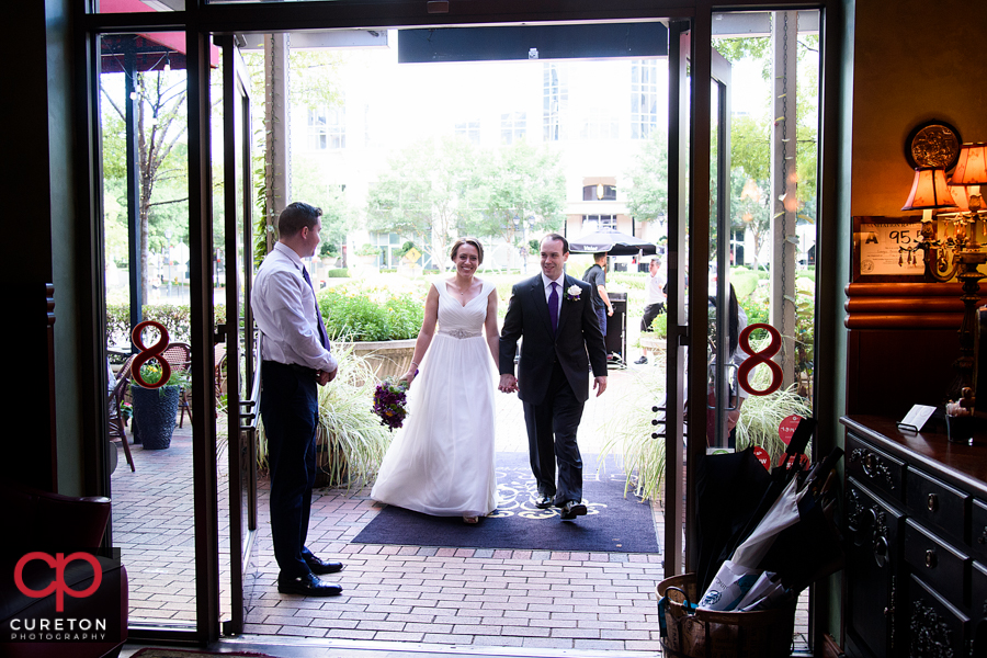 Wedding reception at Georges Brasserie in Charlotte NC.