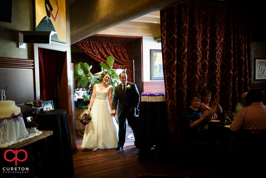 Wedding reception at Georges Brasserie in Charlotte NC.