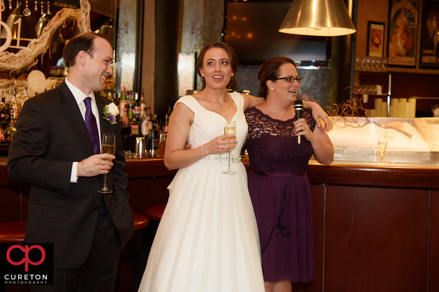 Wedding reception at Georges Brasserie in Charlotte NC.