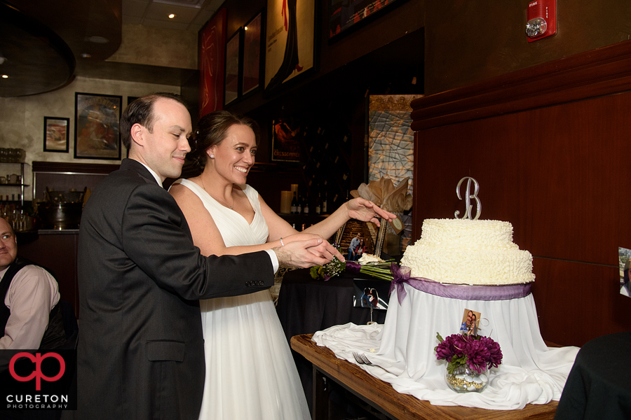 Wedding reception at Georges Brasserie in Charlotte NC.