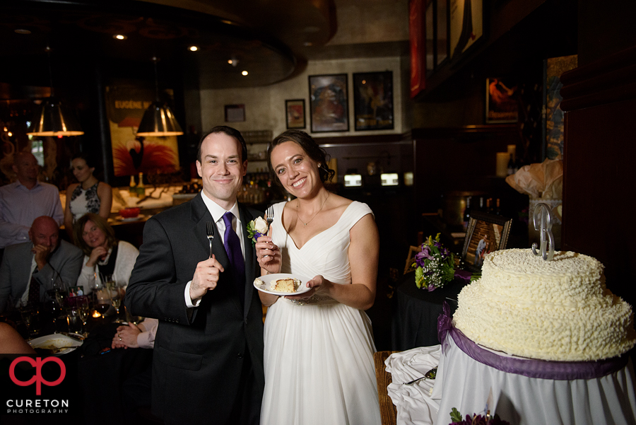 Wedding reception at Georges Brasserie in Charlotte NC.