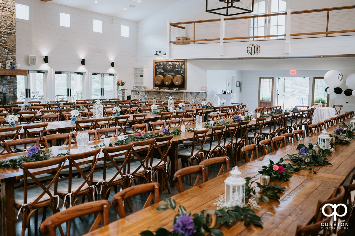 Chestnut Ridge Events setup for a wedding reception.