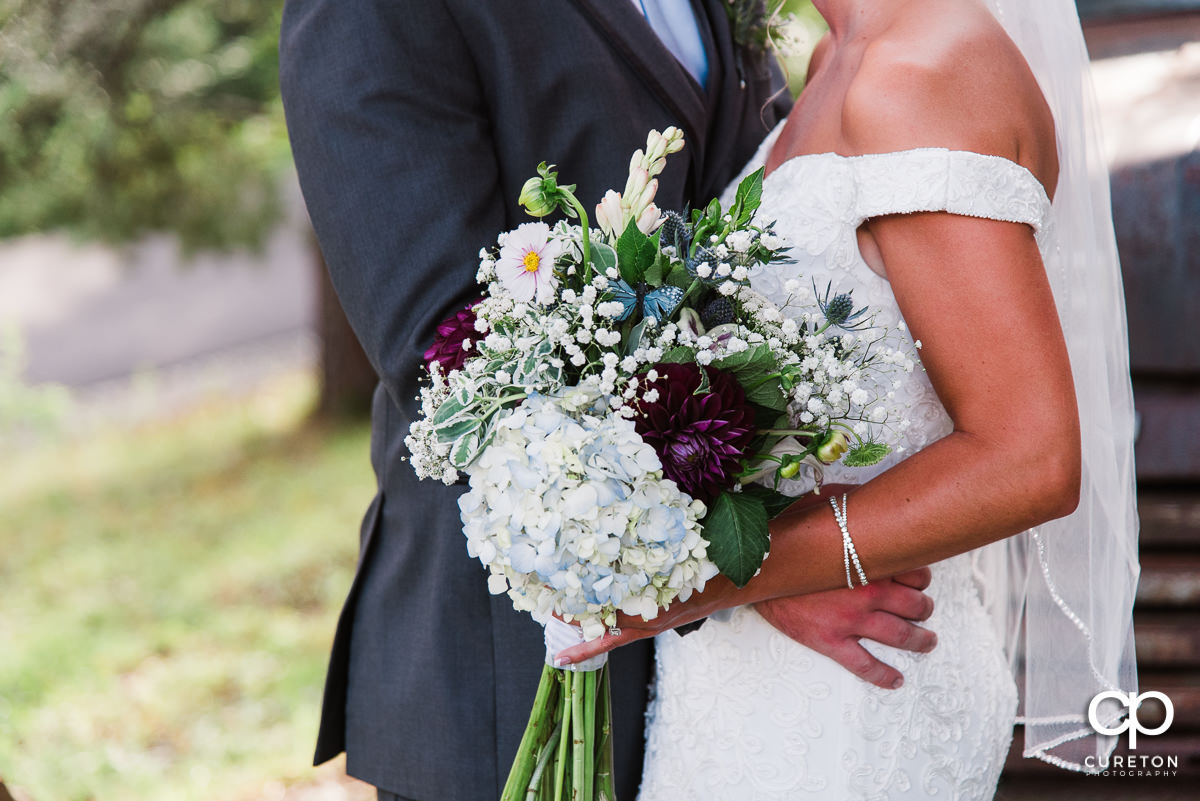 Bride's flowers.