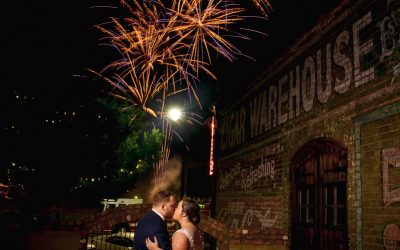 Old Cigar Warehouse downtown Greenville wedding with fireworks – Katelyn + Trent