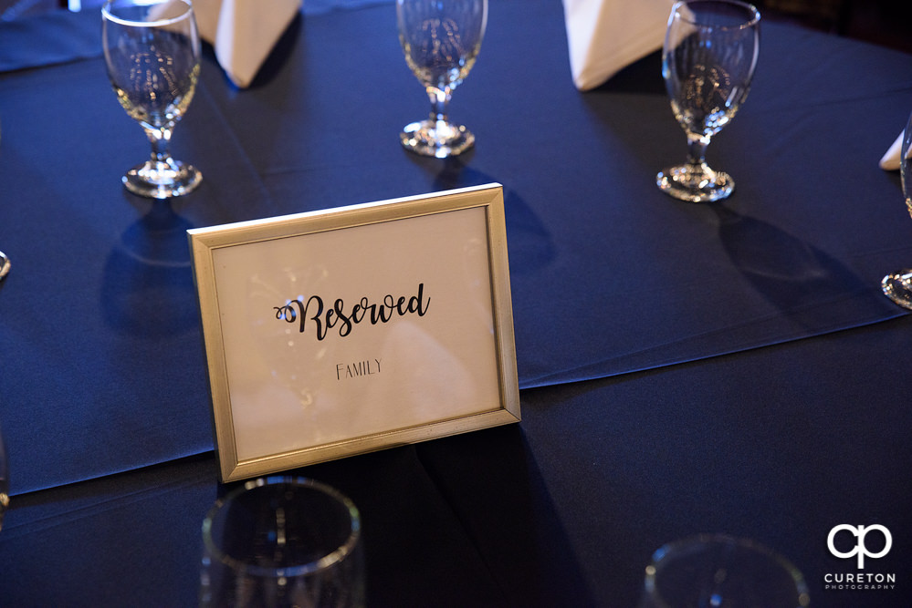 Wedding tables.