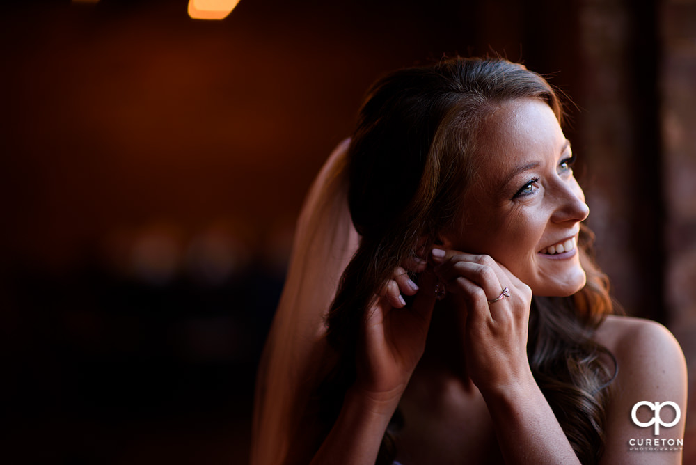 Bride getting ready.