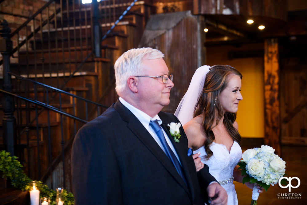 Bride walking down the aisle.