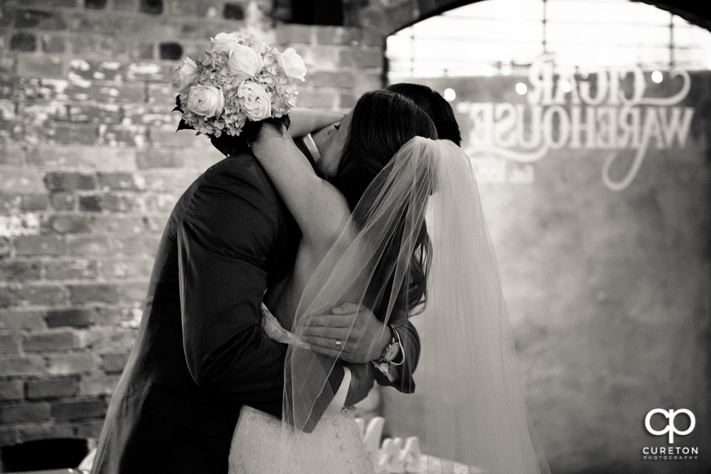 Bride and groom after the ceremony.