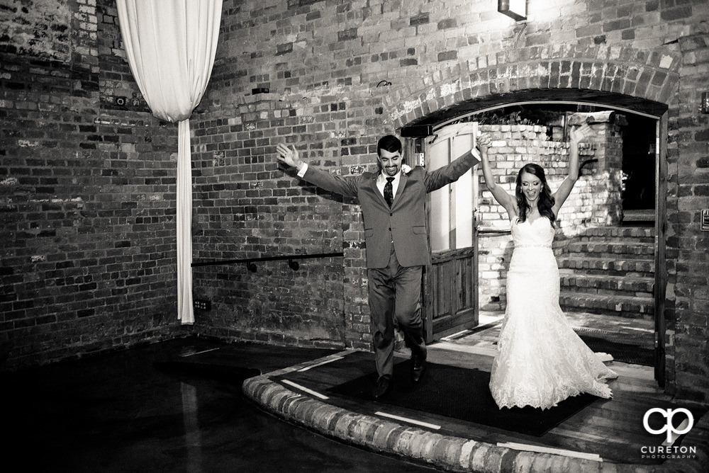 Bride and groom entrance into reception.