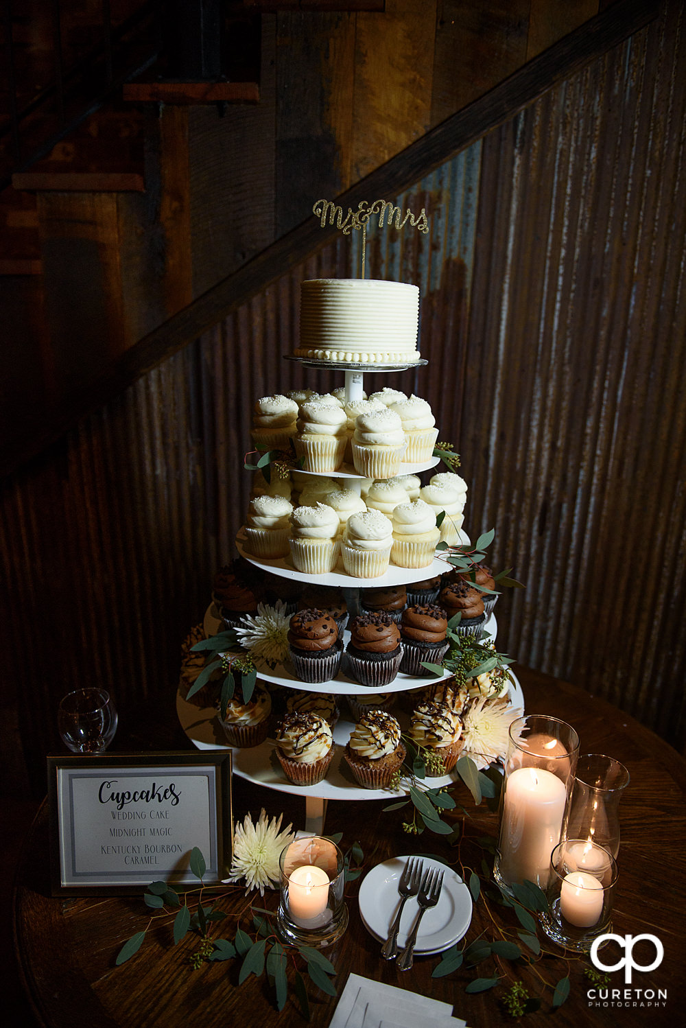 Wedding cupcake tower.
