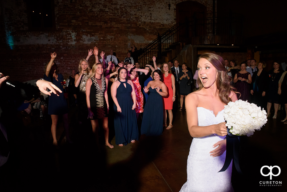 Bouquet toss.