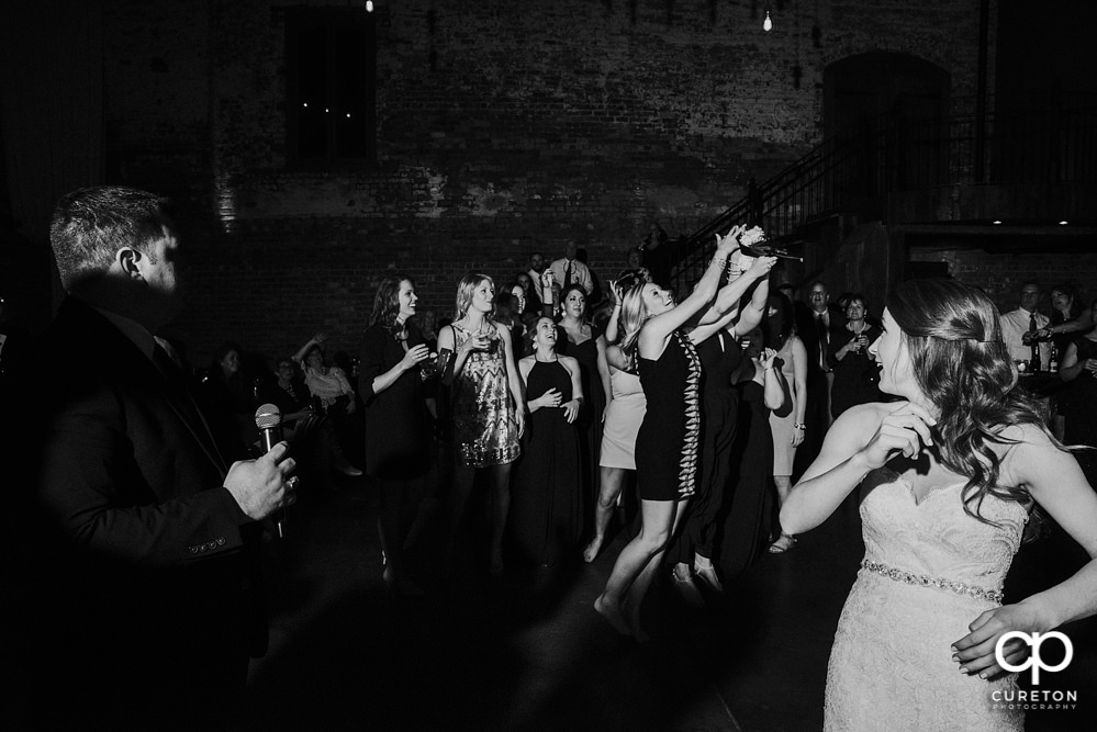 Bouquet toss.