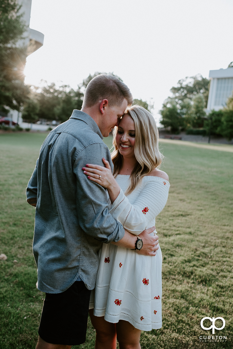 Engaged couple in Clemson,SC.