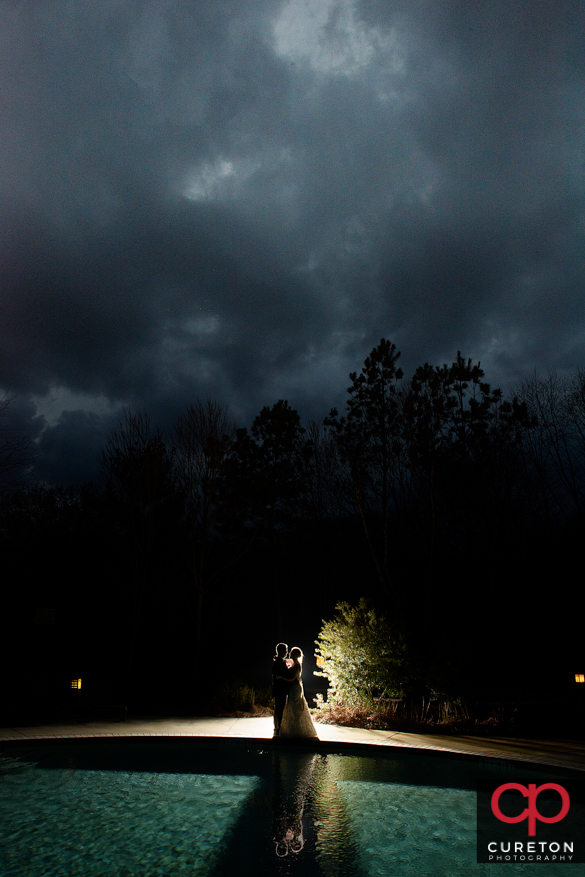 Amazing photo of married couple at their Clemson,SC wedding.