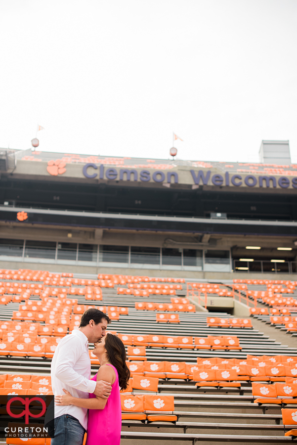 Engaged couple at Death Valley in Clemson.