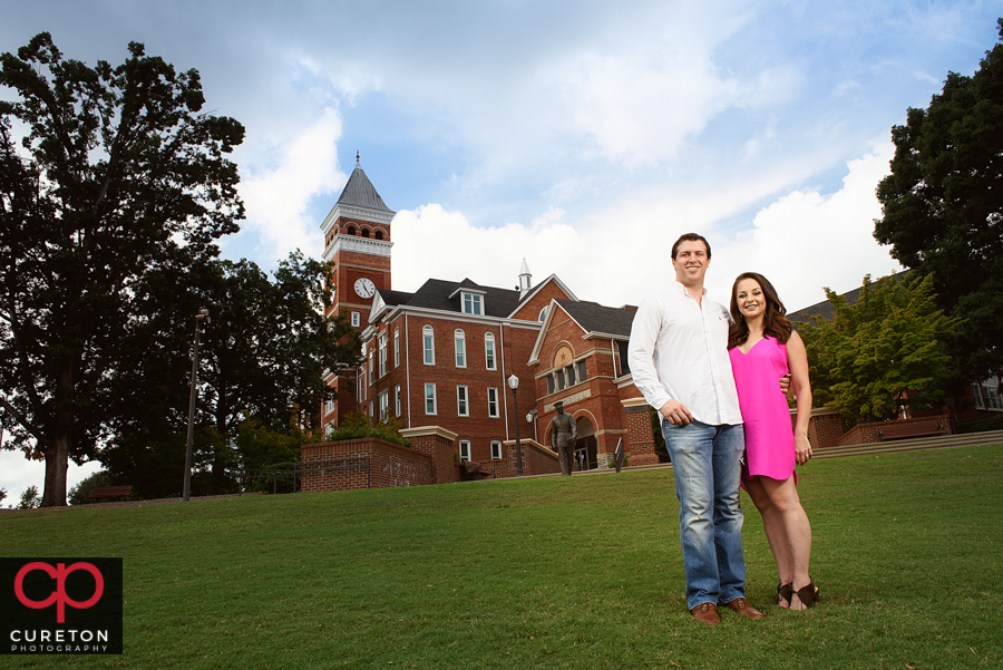 Future bride and groom on Bowman Field.