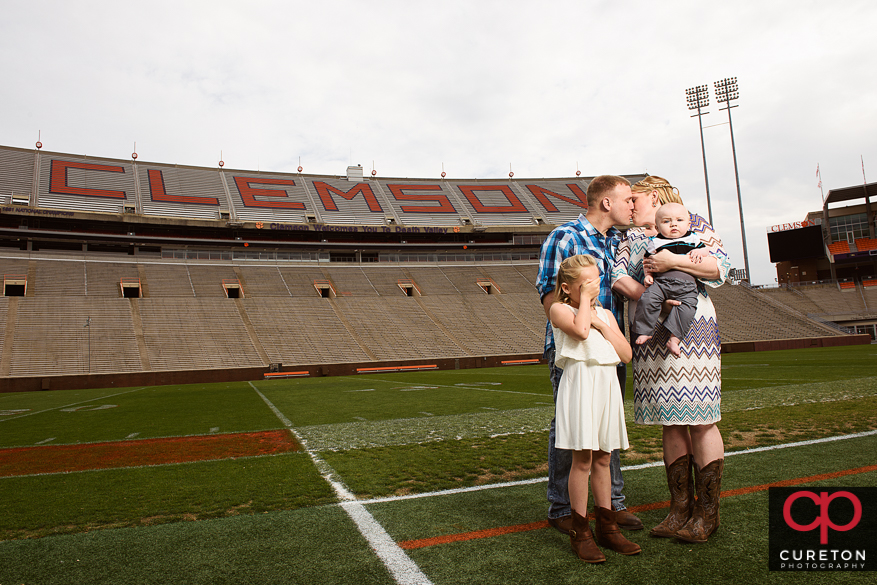 Engaged couple in Death Valley at Clemson SC.