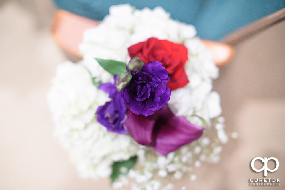 Bride's flowers.