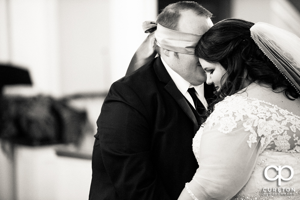 Bride and groom before the ceremony.