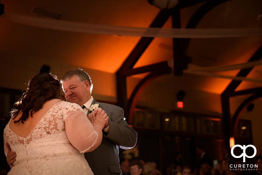Bride and her father sharing a dance at the Cleveland Park wedding reception.