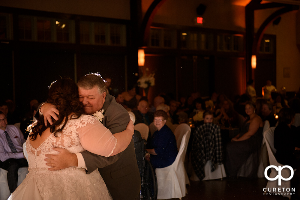 Bride and her father sharing a dance at the Cleveland Park wedding reception.