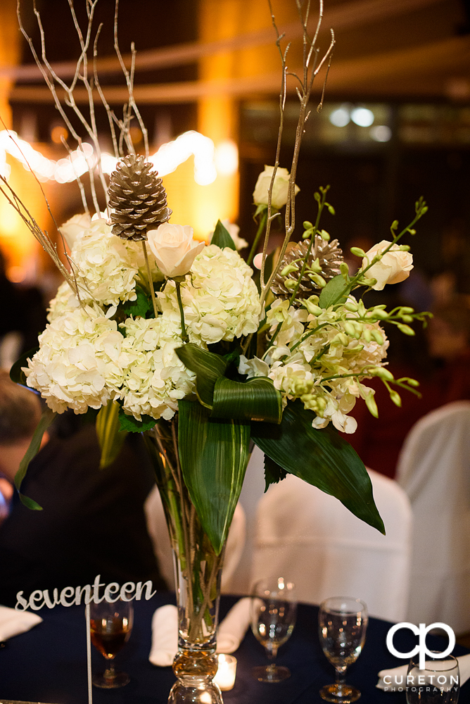 Centerpieces by Greg Foster.