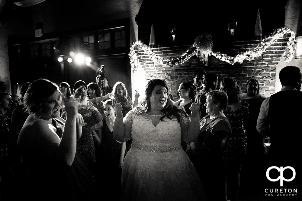 Bride dancing.