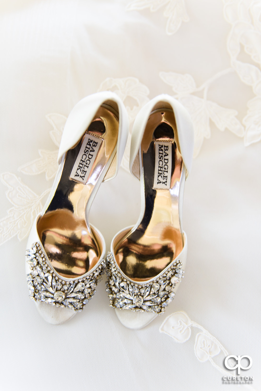 Badgley Mischka bridal shoes.