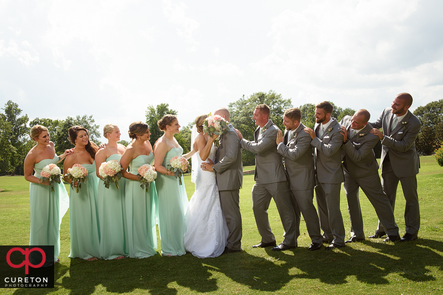 Wedding party at Legacy Park in Greenville,SC.
