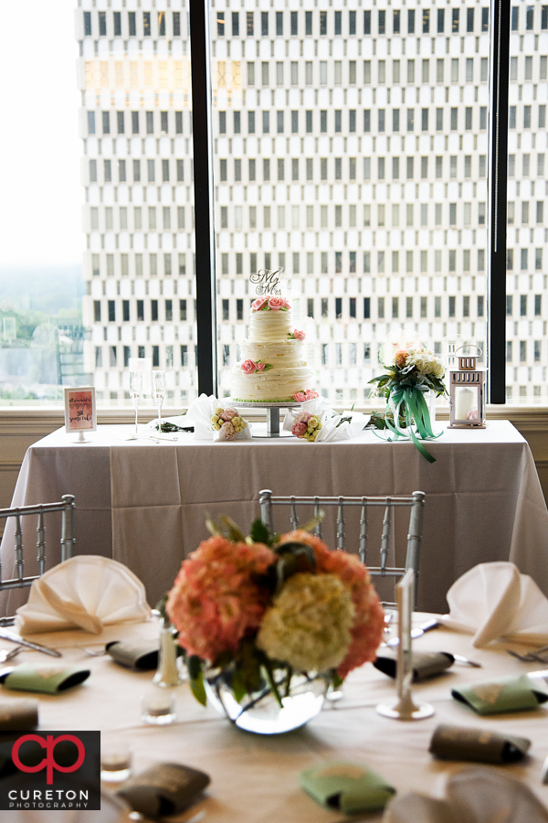 The Commerce Club in Greenville,SC setup for the wedding reception.