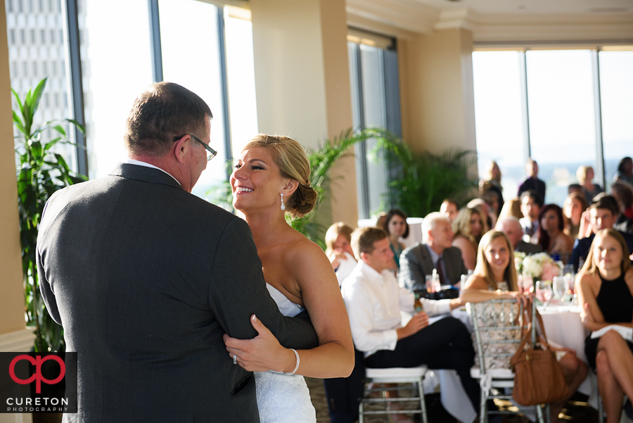 Bride and father dance.