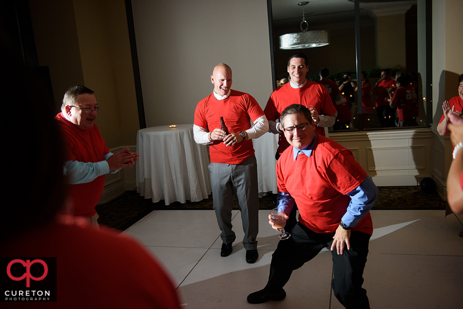 Guests dancing to the sounds of Pros Only DJ at the wedding reception.