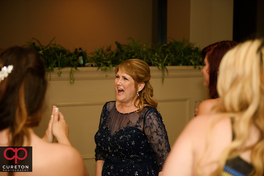 Guests dancing to the sounds of Pros Only DJ at the wedding reception.