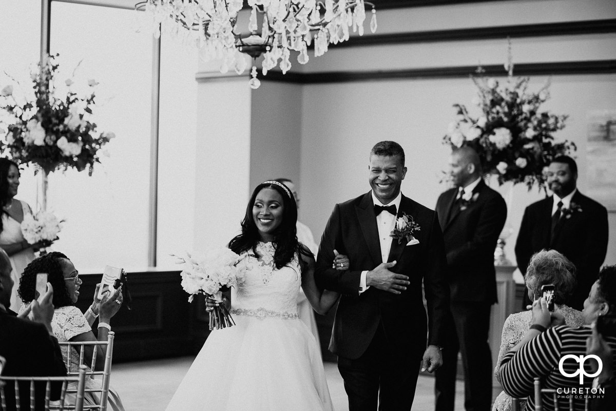 Bride and groom presented as husband and wife at the ceremony.