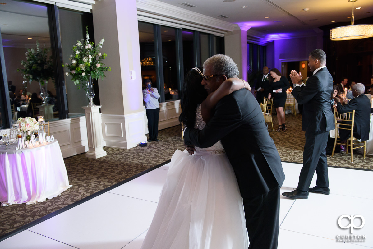 Parents dances at the reception.