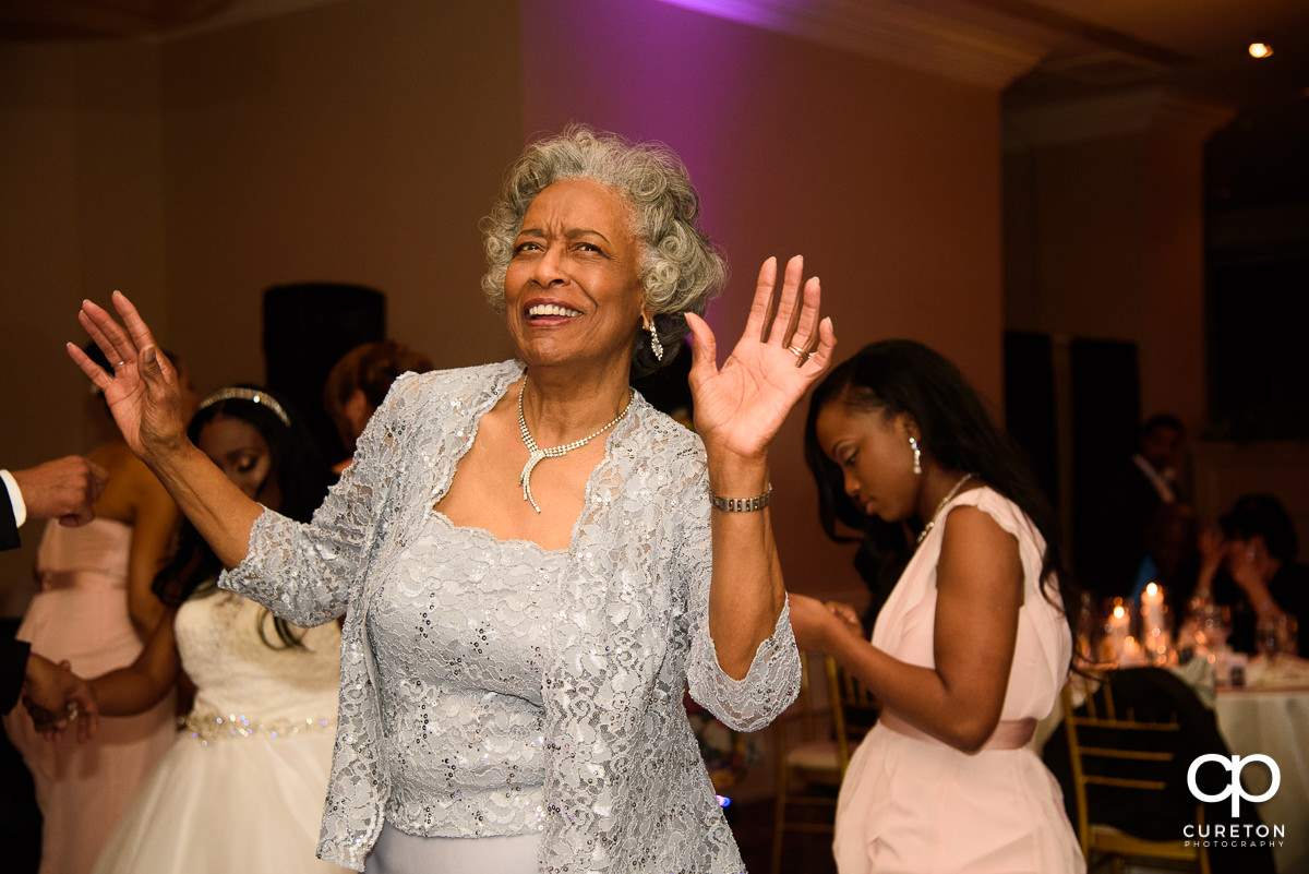 Wedding guests dancing the night away at The Commerce Club wedding reception.