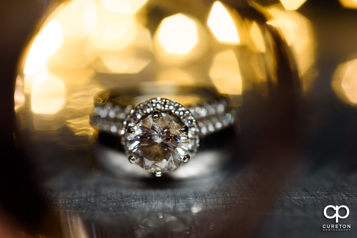 Wedding ring closeup.