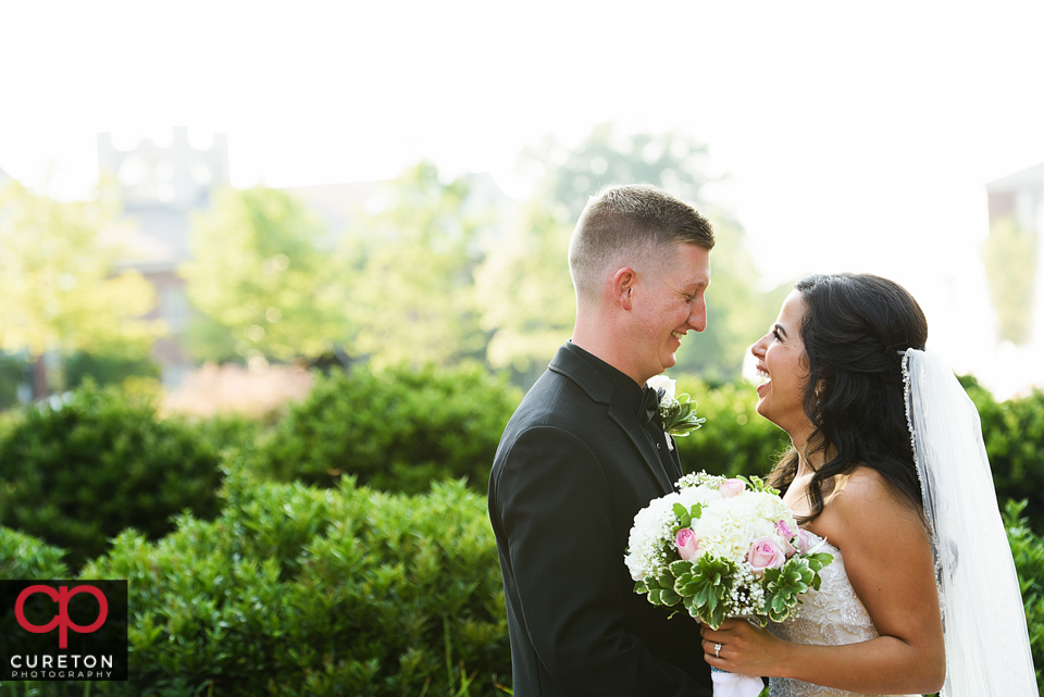 Newlyweds at Furman University.