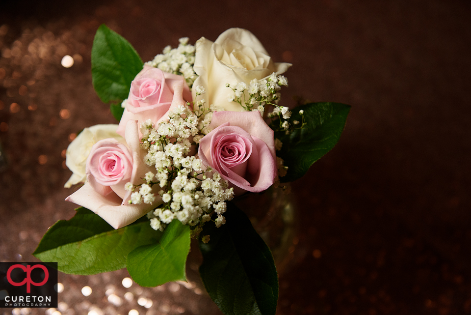 Flowers at the reception.