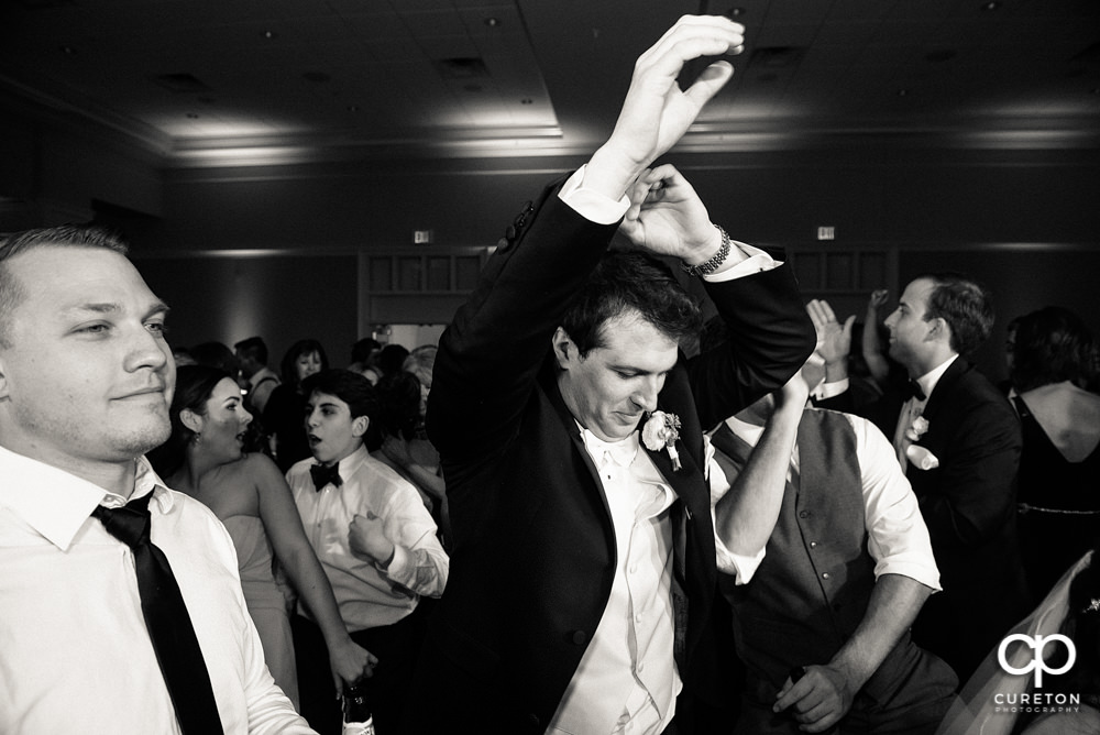 Guests dancing at the Furman reception.