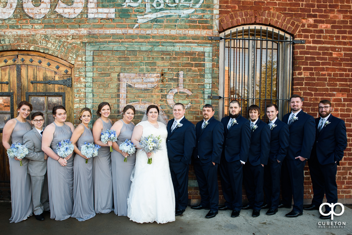 Wedding party on the deck of The Old Cigar Warehouse.