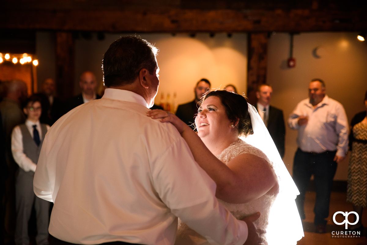 Bride and father first dance.