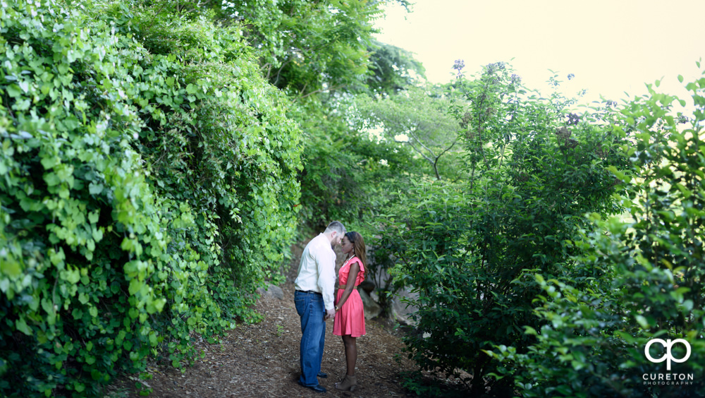 Pano of a bride and groom at the Rock Quarry.