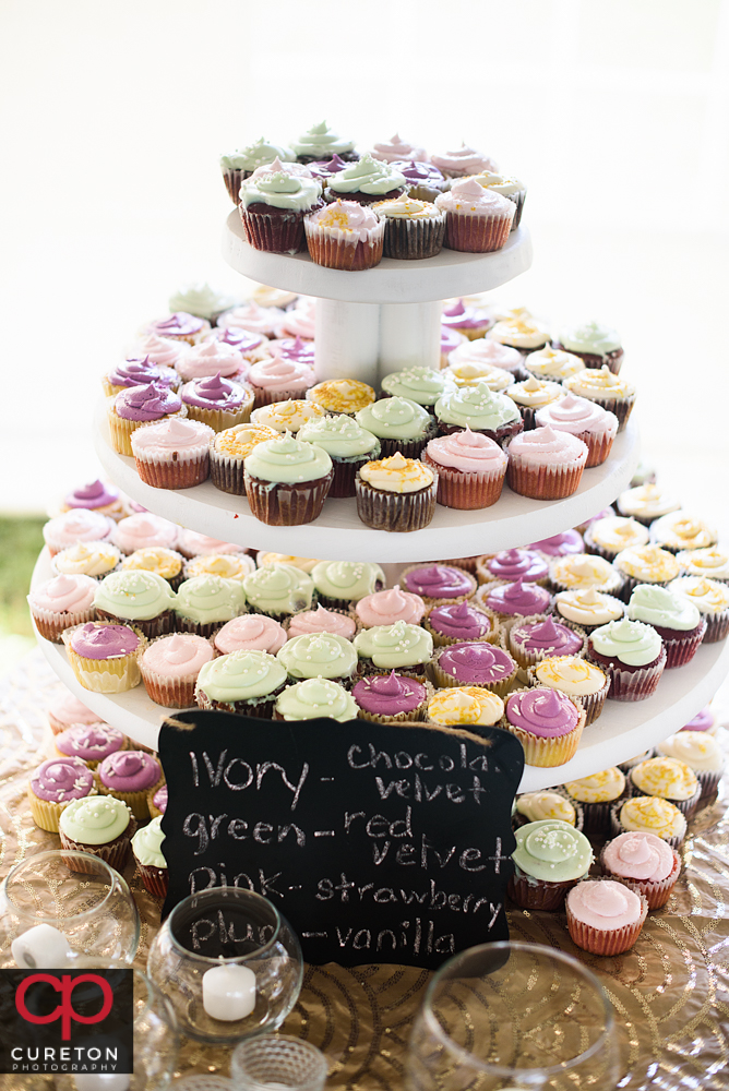 Wedding cupcake tree.