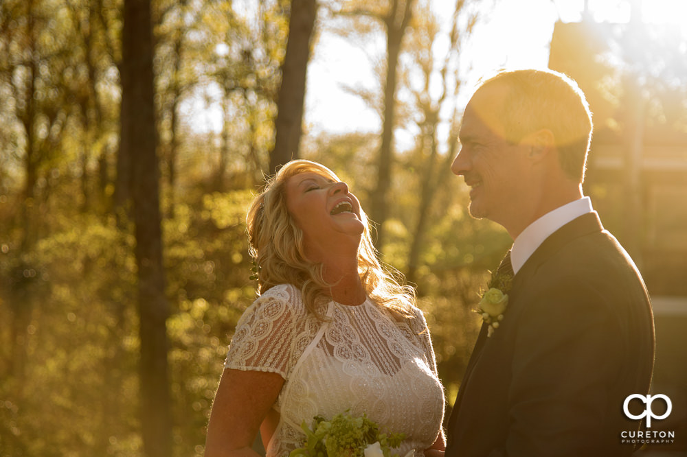 Elegant backyard wedding in the springtime in Greenville,SC.