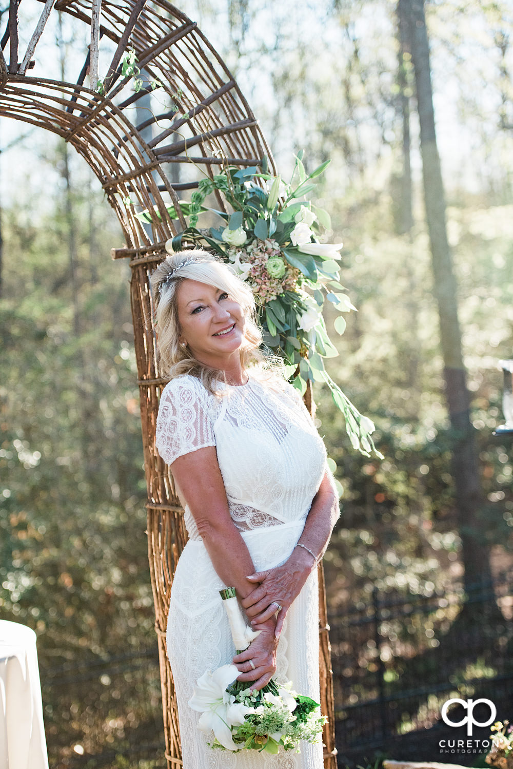 Elegant backyard wedding in the springtime in Greenville,SC.