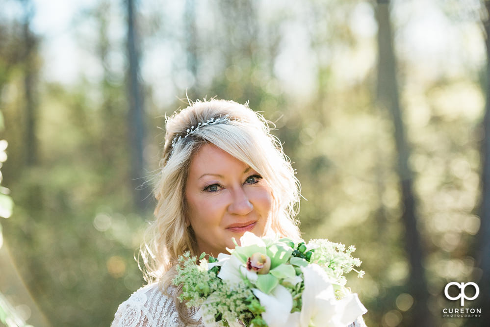 Elegant backyard wedding in the springtime in Greenville,SC.